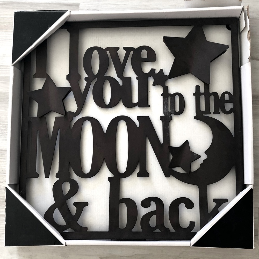I Love You to the Moon & Back Wall Plaque